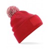Winter hat - mod. B443:Classic Red, 100% acrylic, Off-white, One Size
